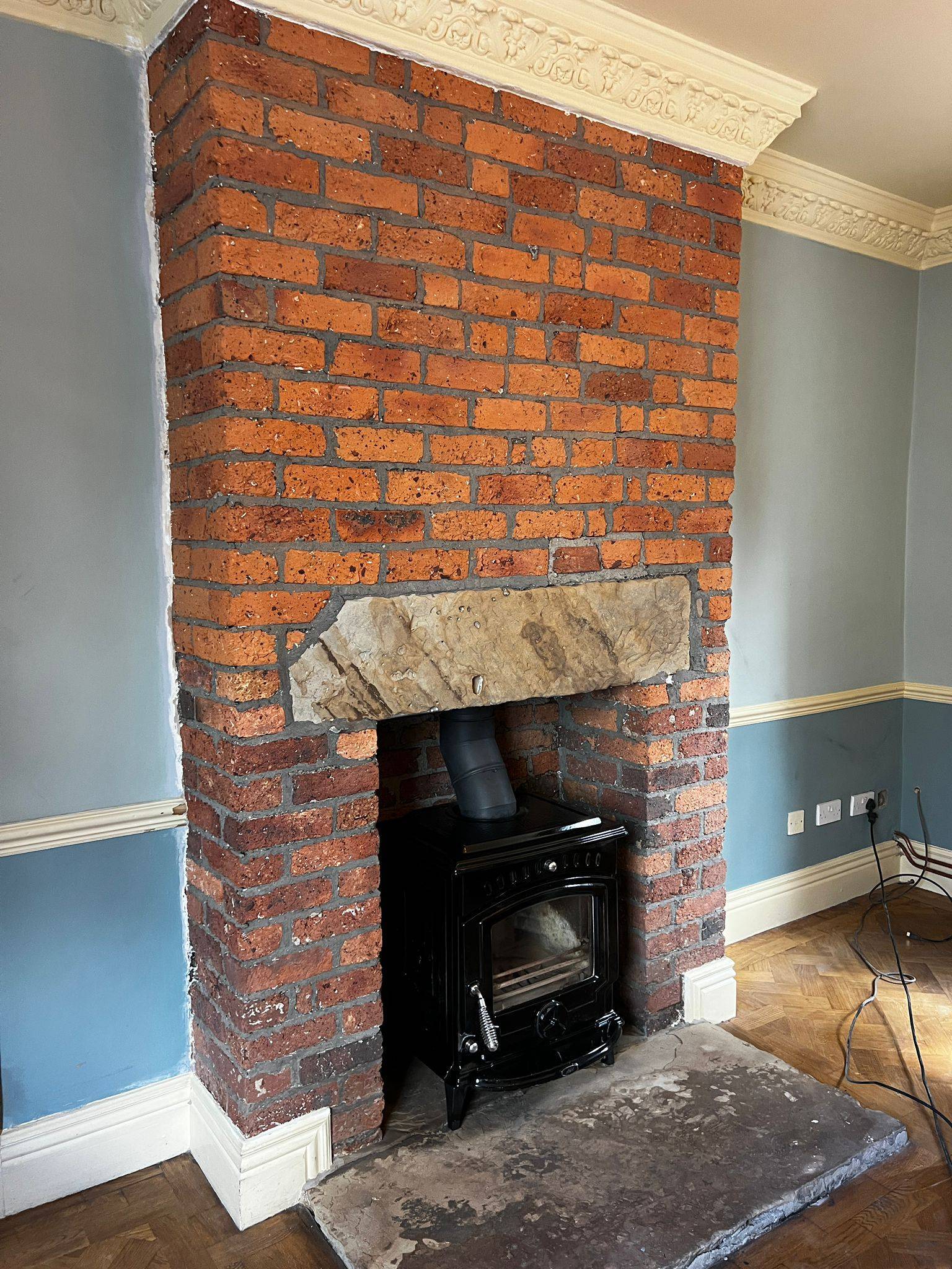 Victorian Kitchen Fireplace Brick Restoration after — Sandblasting Northampton | Brick Cleaning Fireplaces restoration service