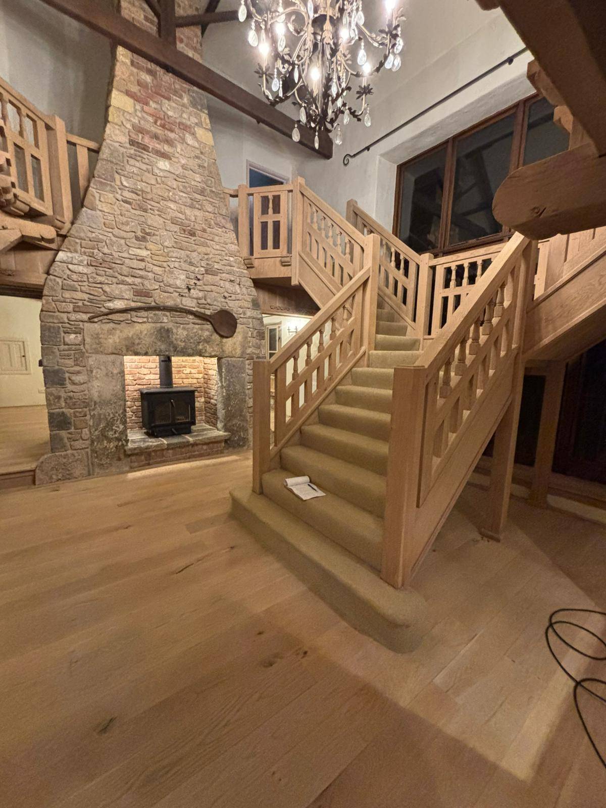 Natural timber staircase — after sandblasting