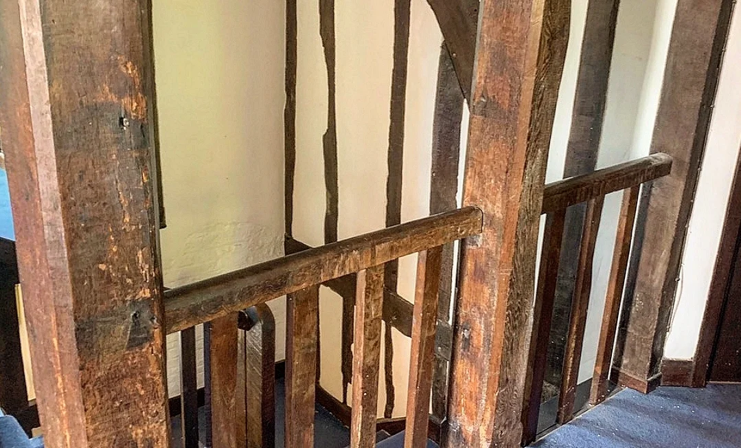 Painted staircase — before sandblasting