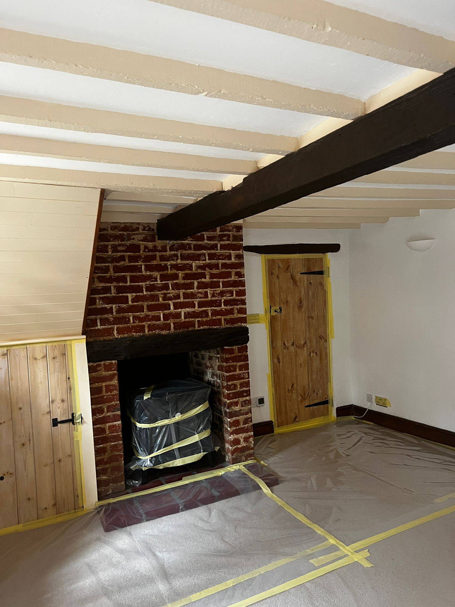 Restored fireplace — after sandblasting